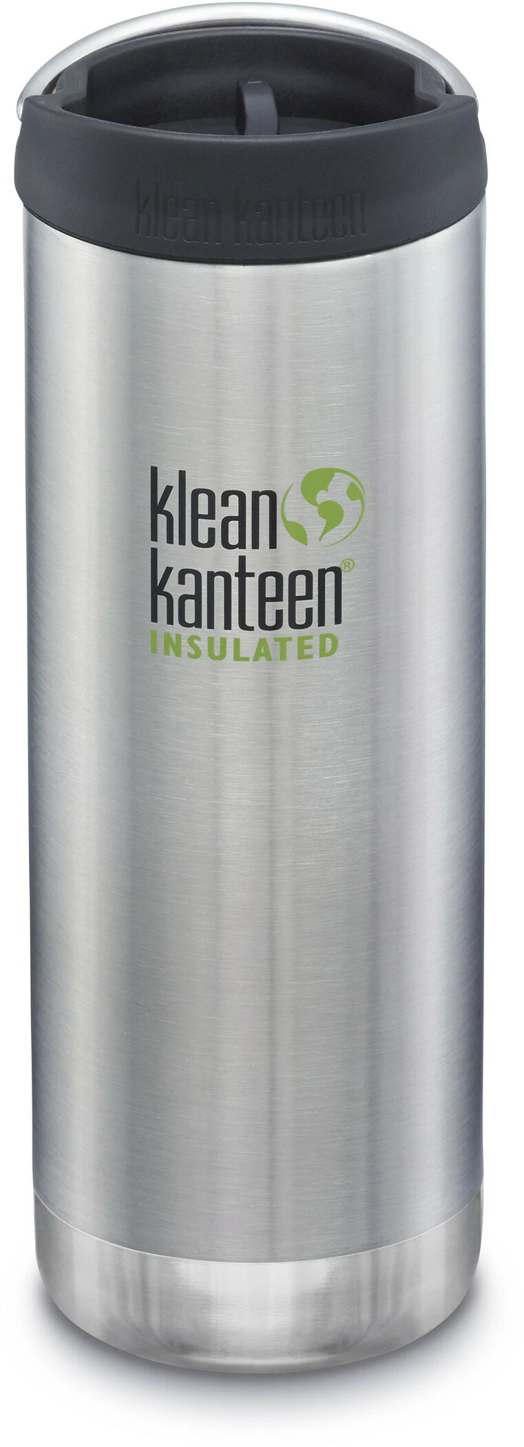 Beste deal 🔔 Klean Kanteen TKWide Drinkfles Met Café Cap 473ml Vacuüm Geïsoleerd, Zilver 🛒
